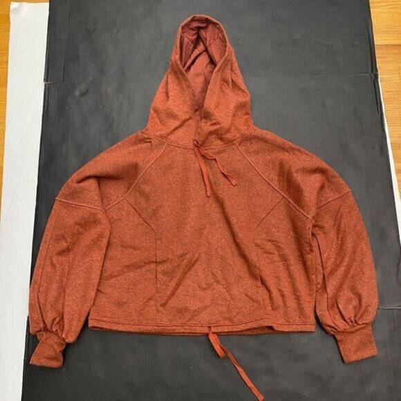 PrAna Ziller Sweatshirt Women Small Hooded Pullover Gingerbread Wool New - Picture 11 of 13